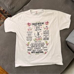 Rare Dave Matthews Band Song Titles FireDancer Logo Shirt Womens Size Large DMB